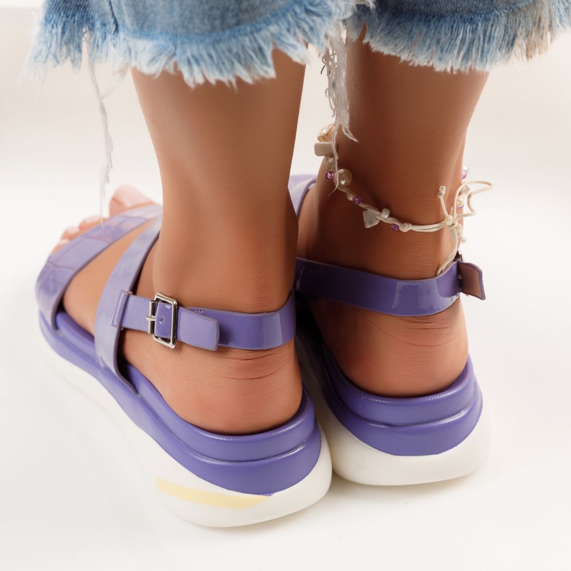 Дамски сандали Leslie лилаво #4756M