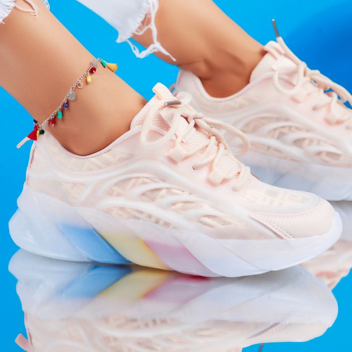 Дамски спортни обувки Luca розово #6409M