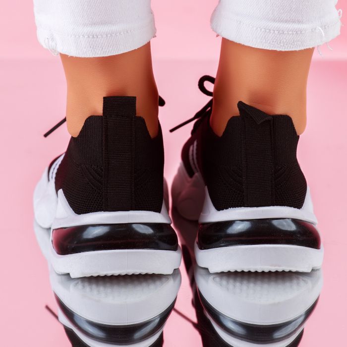 Дамски спортни обувки Karina черен/белина #6467M