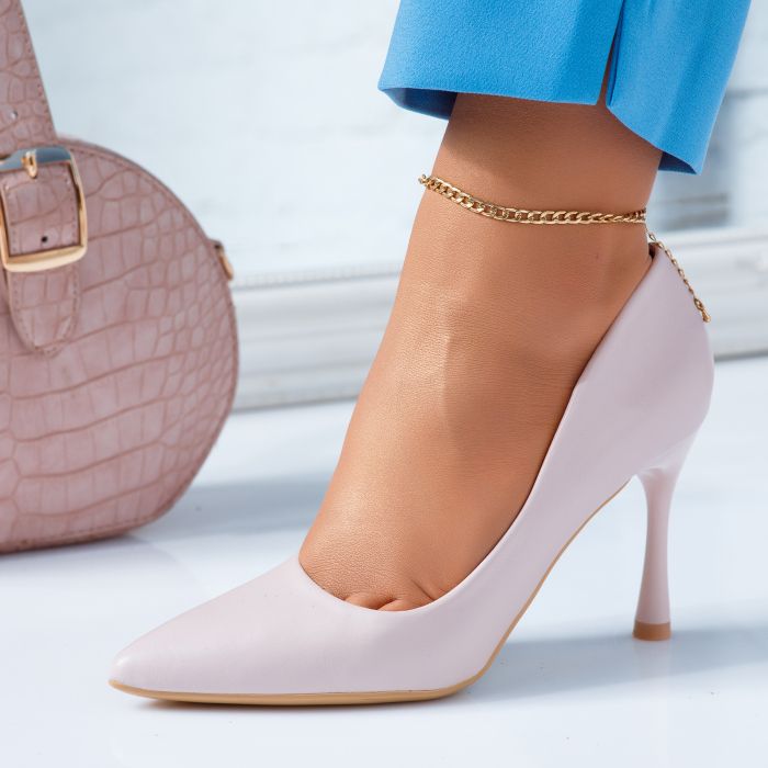 Обувки на токчета Peach розово #6622M