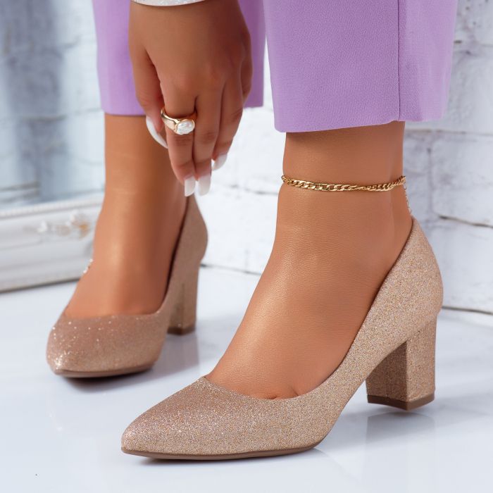 Обувки на токчета Alexia розово-Жълто #6681M