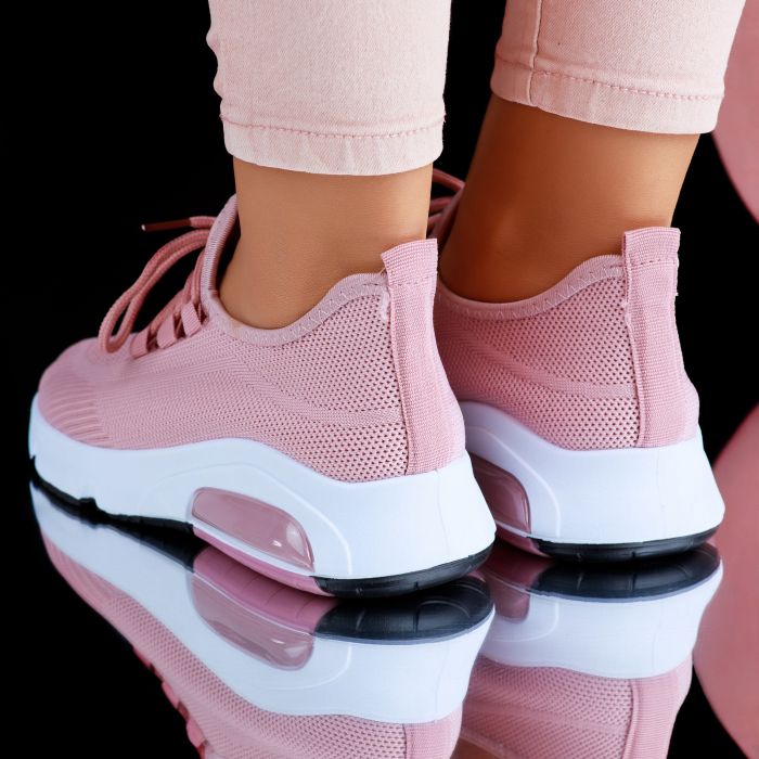 Дамски спортни обувки AlleСивоa розово #6865M