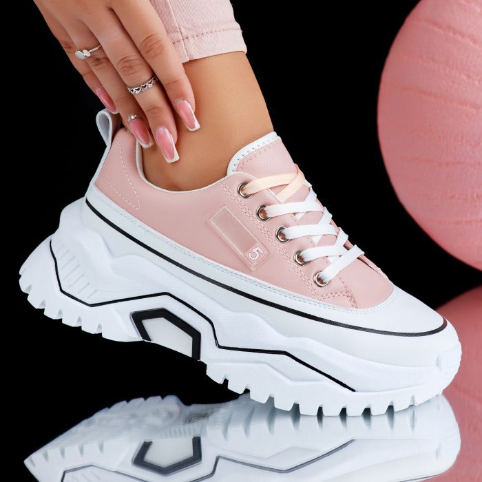 Дамски спортни обувки Larisa розово #6834M