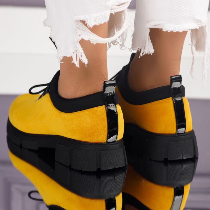 Дамски ежедневни обувки Querina Жълто #7098M