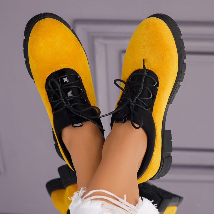 Дамски ежедневни обувки Querina Жълто #7098M