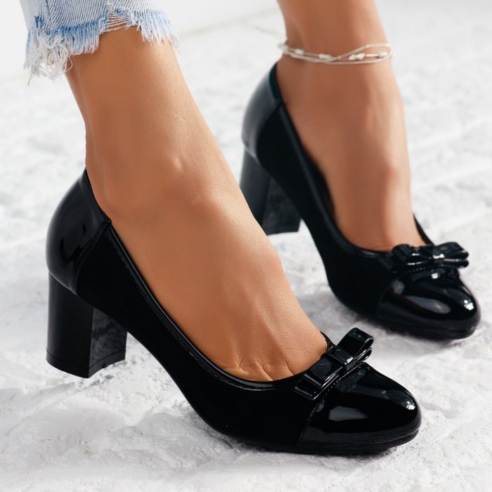 Дамски обувки на ток Ana Черен2 #7008M