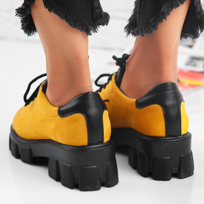 Дамски ежедневни обувки Oryn Жълто #7109M