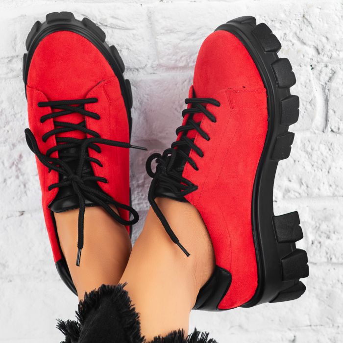 Дамски ежедневни обувки Oryn червен #7108M