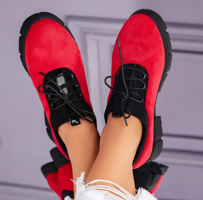 Дамски ежедневни обувки Querina червен #7097M