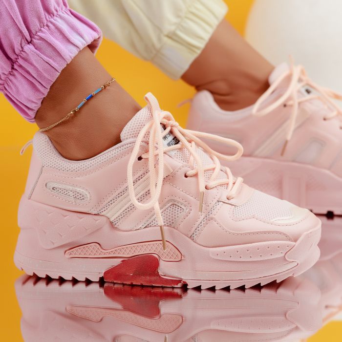 Дамски спортни обувки Cleo Розово #7002M