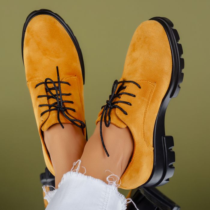 дамски ежедневни обувки Coralia жълто #7174M