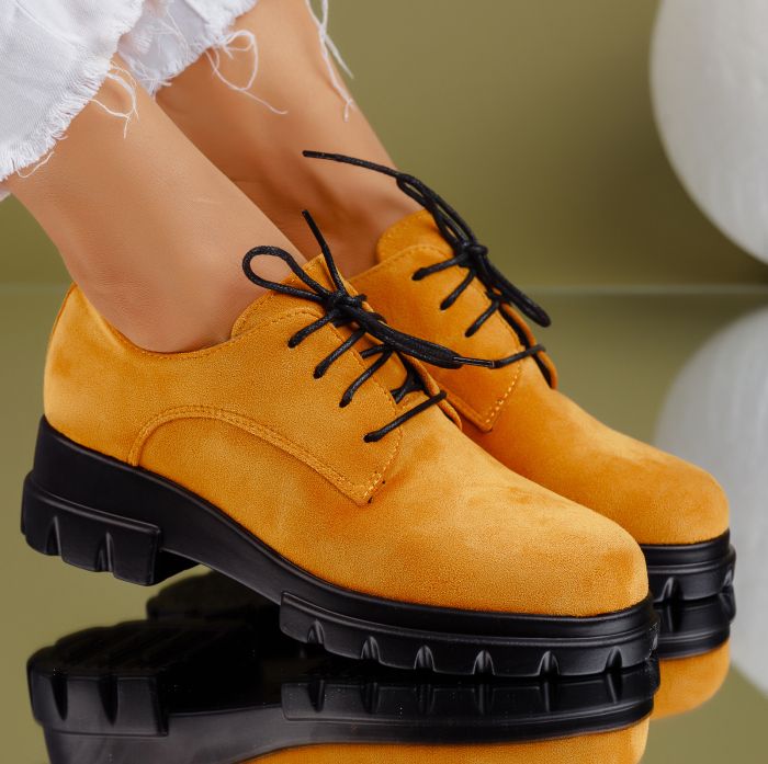дамски ежедневни обувки Coralia жълто #7174M