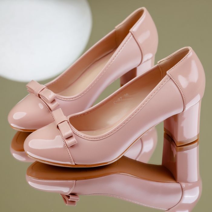 Дамски обувки на ток Ana Бежово #7004M