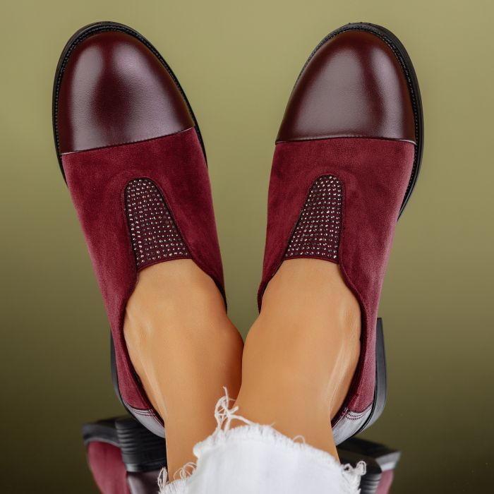 Дамски ежедневни обувки Lucy кларет #7041M