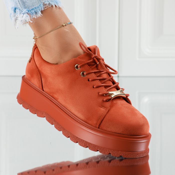 Alkalmi cipő Narancs Cassie #7376M