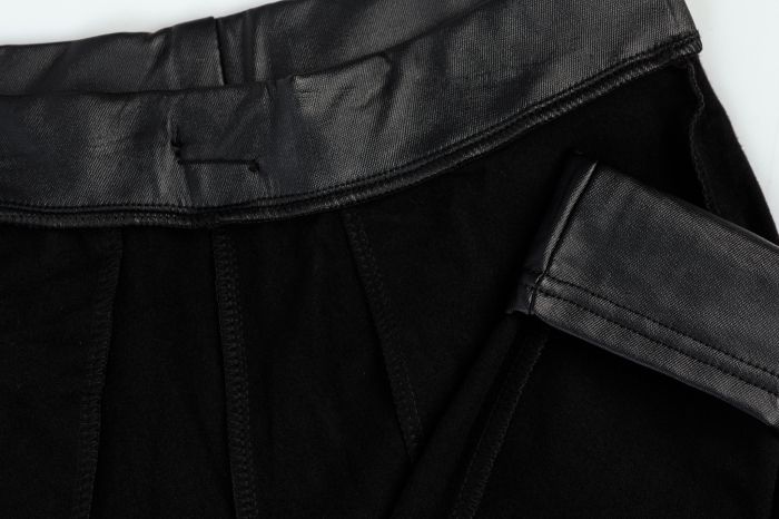 Дамски панталон Екологична кожа Черен Octavia #A3