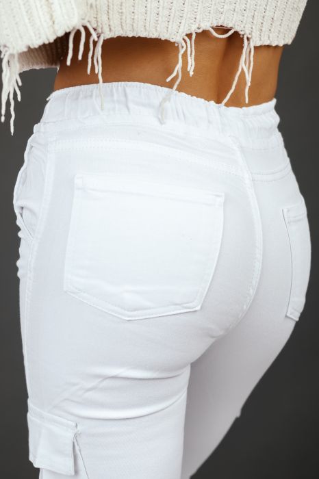 Дамски панталон белина #A42