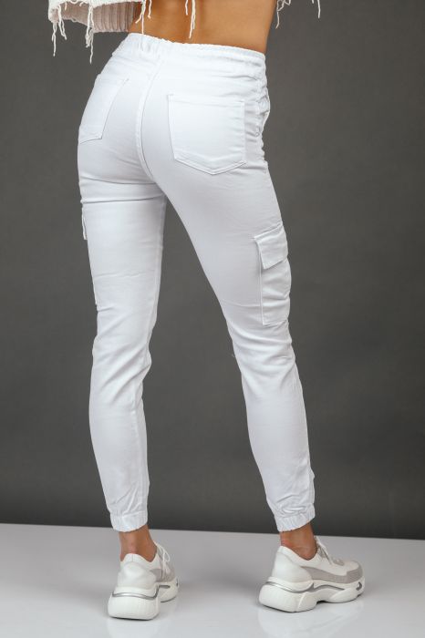 Дамски панталон белина #A42