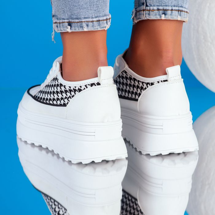 Дамски спортни обувки Kennedy Черно и бяло #9064