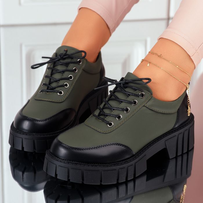 Ежедневни дамски обувки Valeria зелено #9223