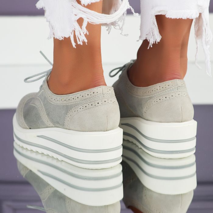 Дамски ежедневни обувки Evolet Сив #9353