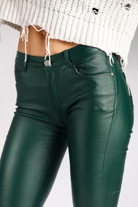Дамски панталон Ayla зелено #A46