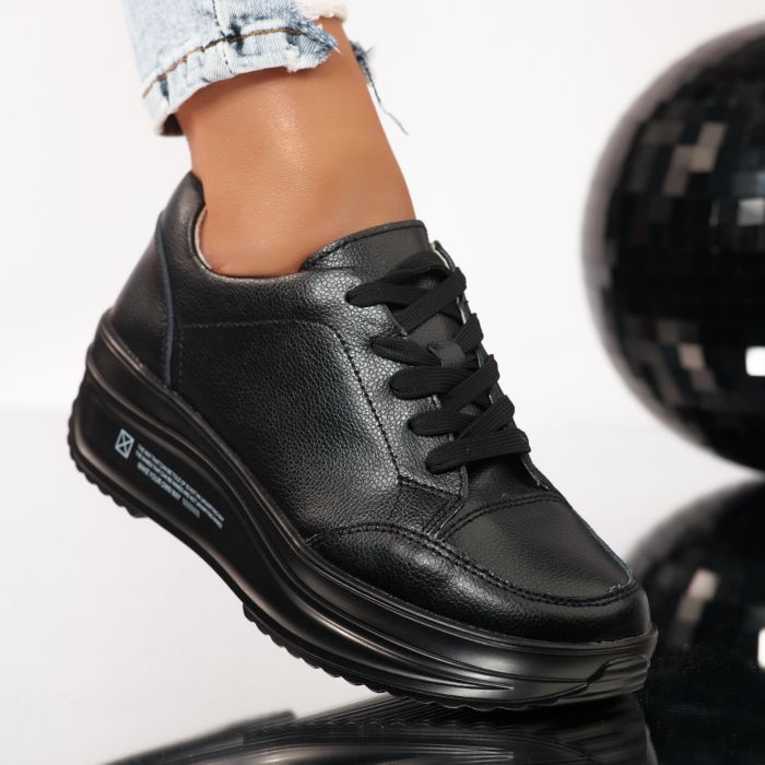 Спортни обувки от естествена кожа Summer черен #9480