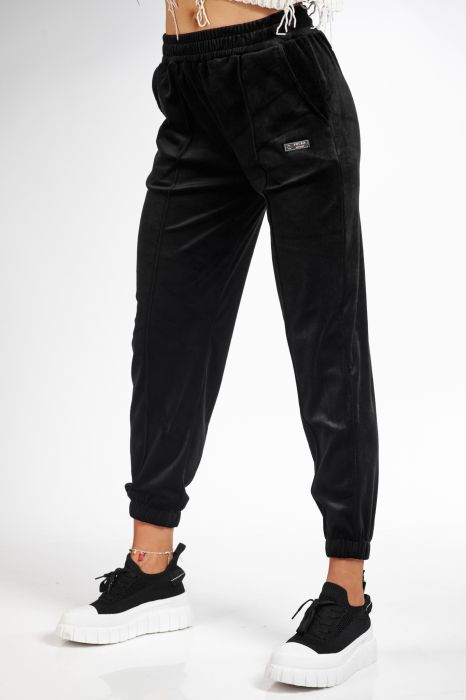 Дамски панталон от кадифе Elina Черен #A73