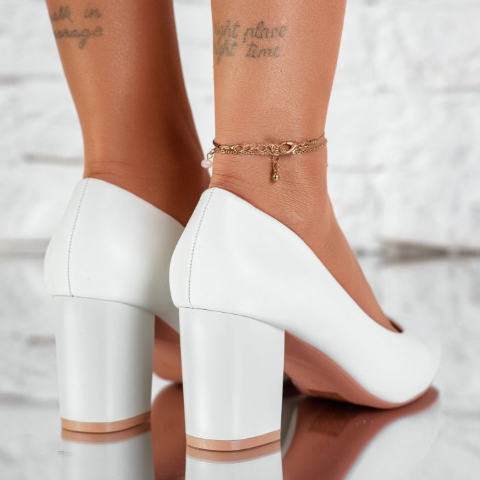 Дамски обувки с токчета Miller Бяла #9637