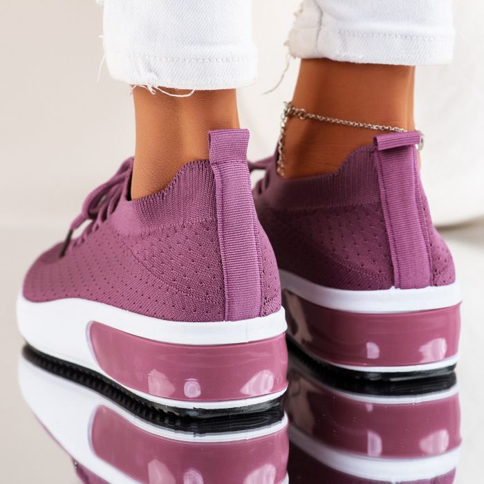 Текстилни спортни обувки Rona лилаво #9928