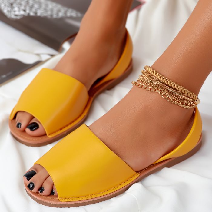 Дамски сандали  Athena жълт #11405