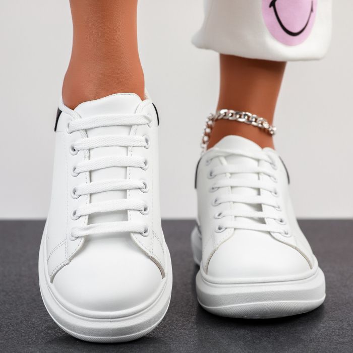 Дамски спортни обувки Lorena Бяло/черен #12014