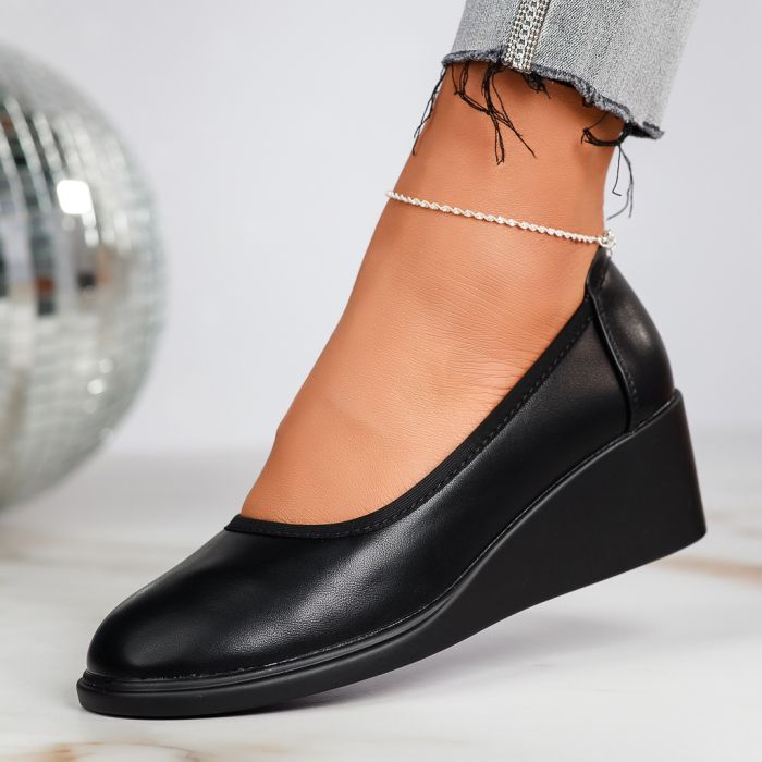 Ежедневни дамски обувки с платформа Rhodos Черно #12336