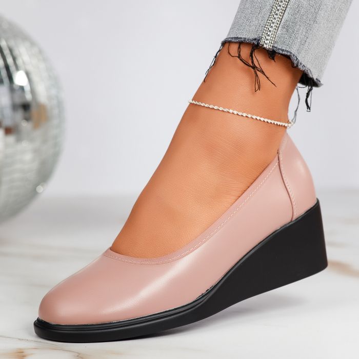 Ежедневни дамски обувки с платформа Rhodos Бежово #12338