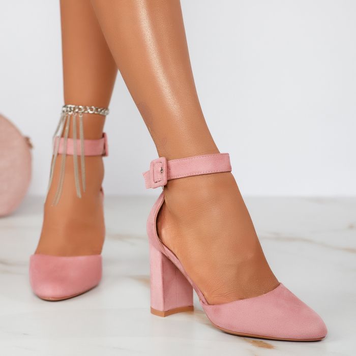 Дамски обувки с ток Hannah Розово #12430