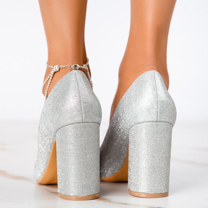 Дамски обувки с ток Anabelle Сребро #13279