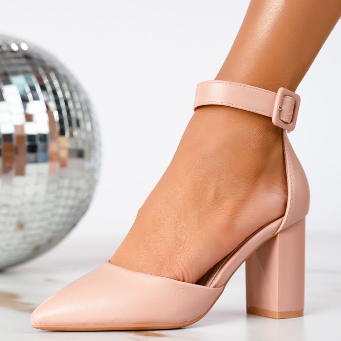 Дамски обувки с ток Josie розово #13313