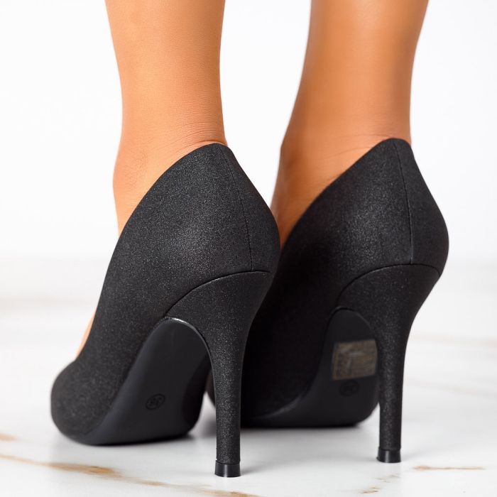 Дамски обувки с ток Chase черен #13347
