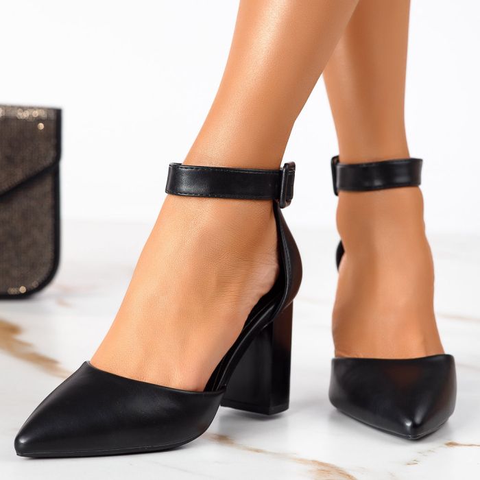 Дамски обувки с ток Josie черен #13311